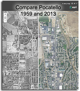 Compare Pocatello 1959 and 2013