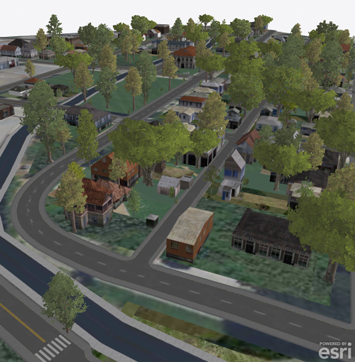 ESRI's CityEngine rendering of Pocatello, Idaho